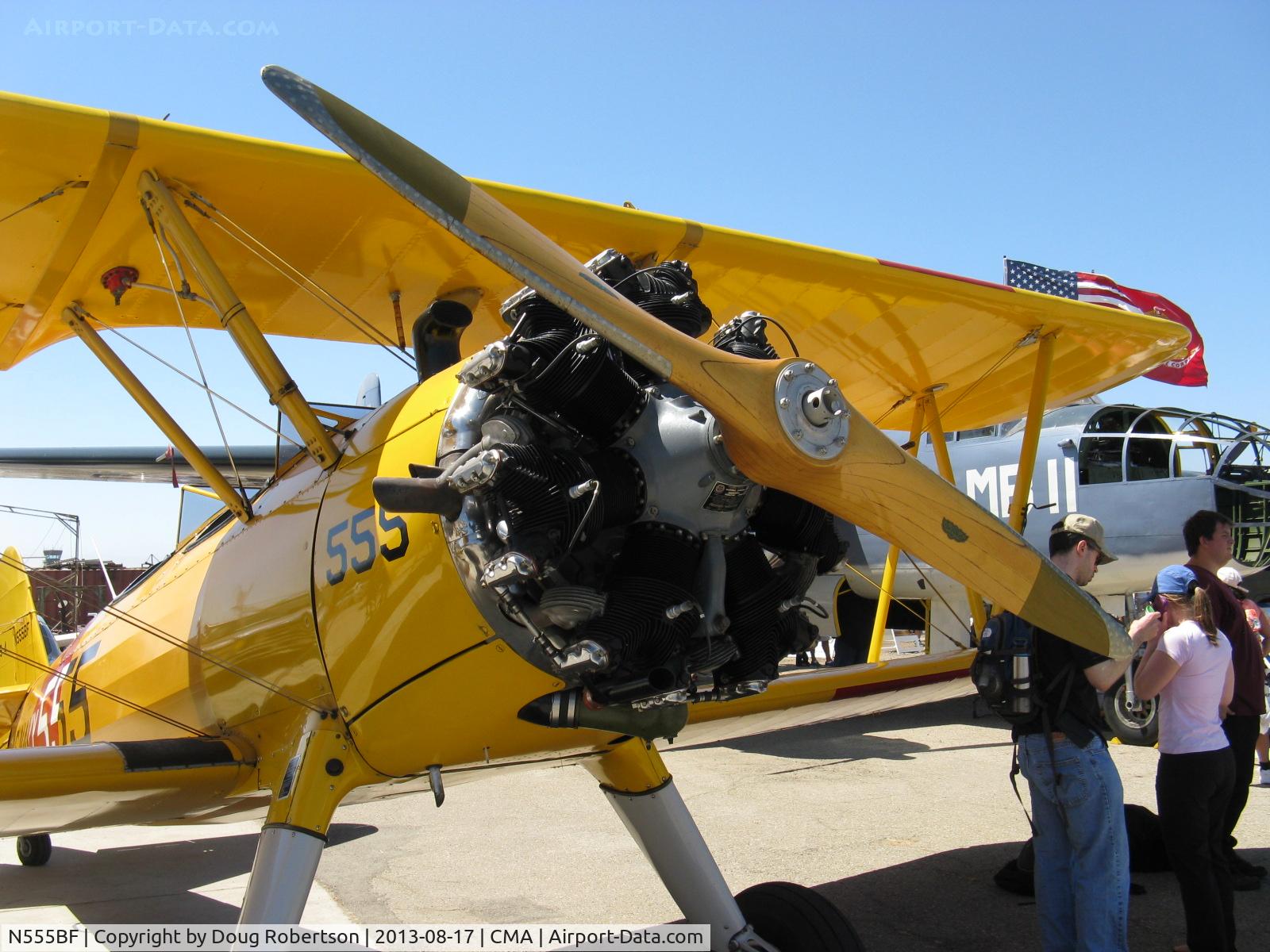 N555BF, 1941 Boeing A75N1(PT17) C/N 75-2305, 1941 Boeing Stearman A75N1 as Navy N2S-4, Continental W670-6 220 Hp radial, engine and prop