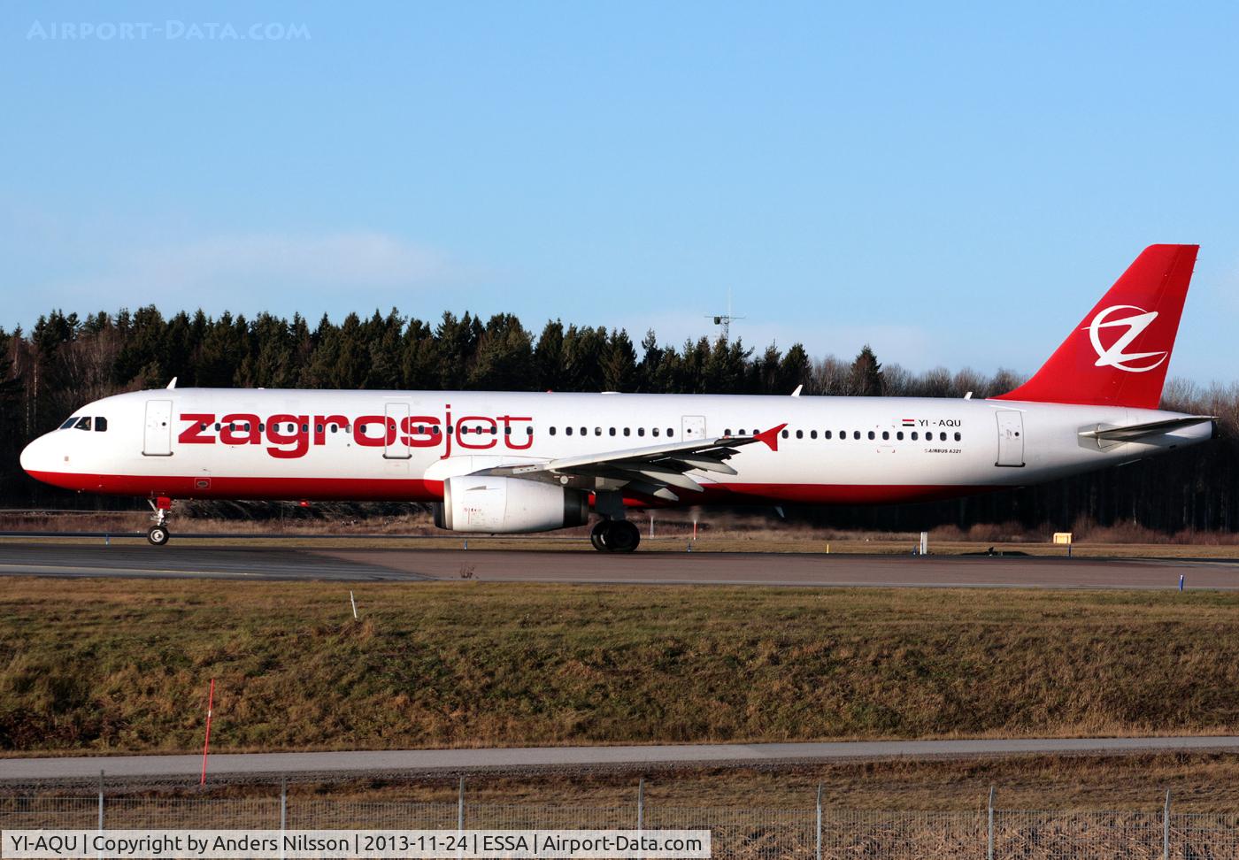 YI-AQU, 2003 Airbus A321-231 C/N 1878, Lining up runway 01L.