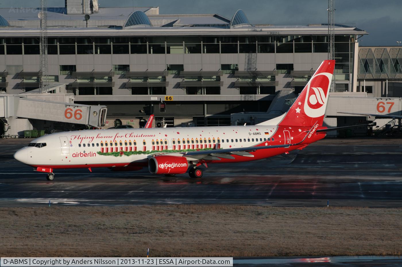 D-ABMS, 2013 Boeing 737-86J C/N 37782, Taxiing for departure.