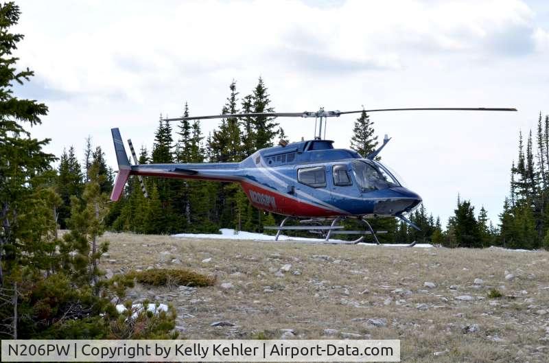 N206PW, 1972 Bell OH-58A Kiowa C/N 42055, OH-58A+ at 10K+ pressure alt. in July 13'