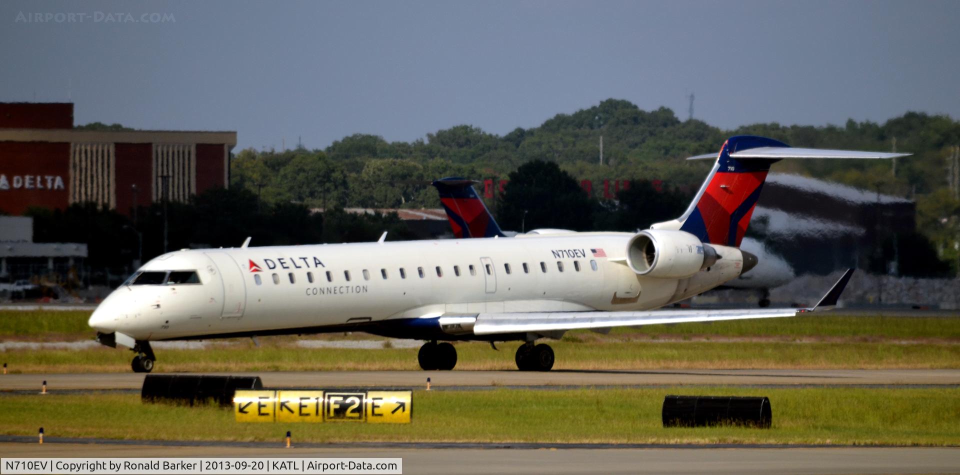 N710EV, 2002 Bombardier CRJ-701 (CL-600-2C10) Regional Jet C/N 10071, Taxi Atlanta
