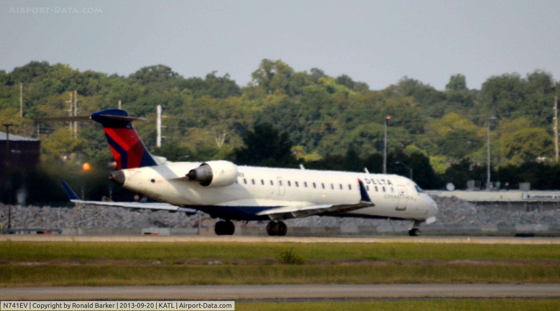 N741EV, 2004 Bombardier CRJ-701ER (CL-600-2C10) Regional Jet C/N 10155, Takeoff Atlanta