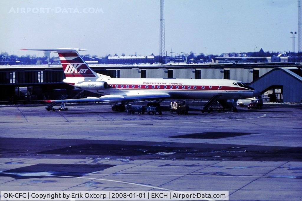 OK-CFC, 1972 Tupolev Tu-134A C/N 2351504, OK-CFC at gate A7 in CPH