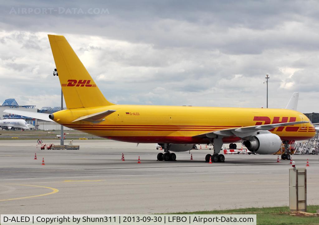 D-ALED, 1983 Boeing 757-236 C/N 22179, Parked at the Cargo area...