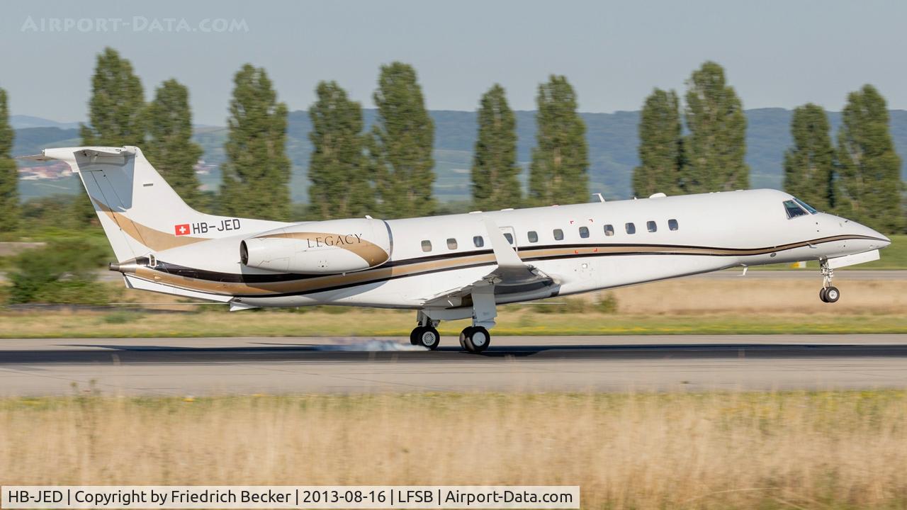 HB-JED, 2003 Embraer EMB-135BJ Legacy C/N 14500644, touchdown at Basel