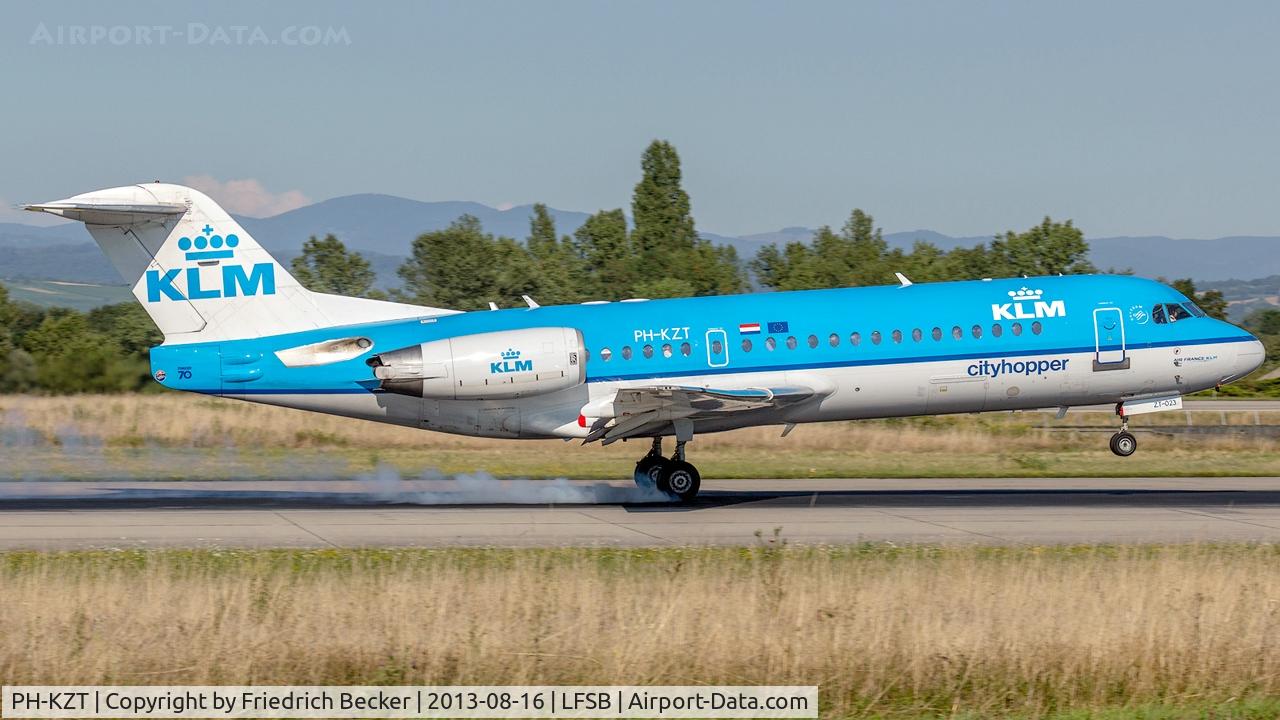 PH-KZT, 1995 Fokker 70 (F-28-0070) C/N 11541, touchdown at Basel