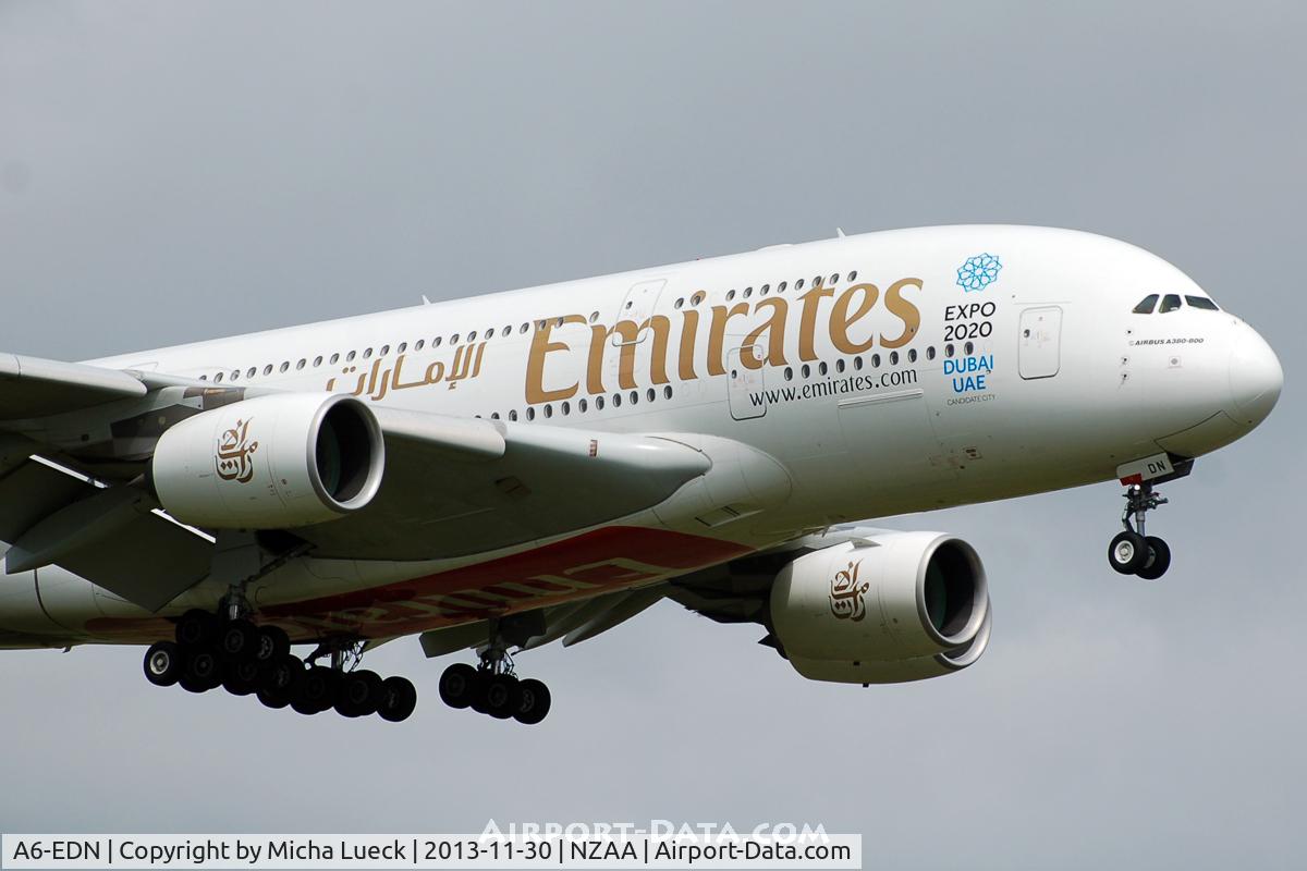 A6-EDN, 2010 Airbus A380-861 C/N 056, At Auckland