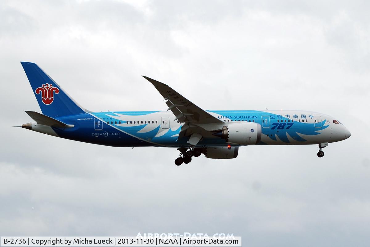 B-2736, 2013 Boeing 787-8 Dreamliner C/N 34929, At Auckland
