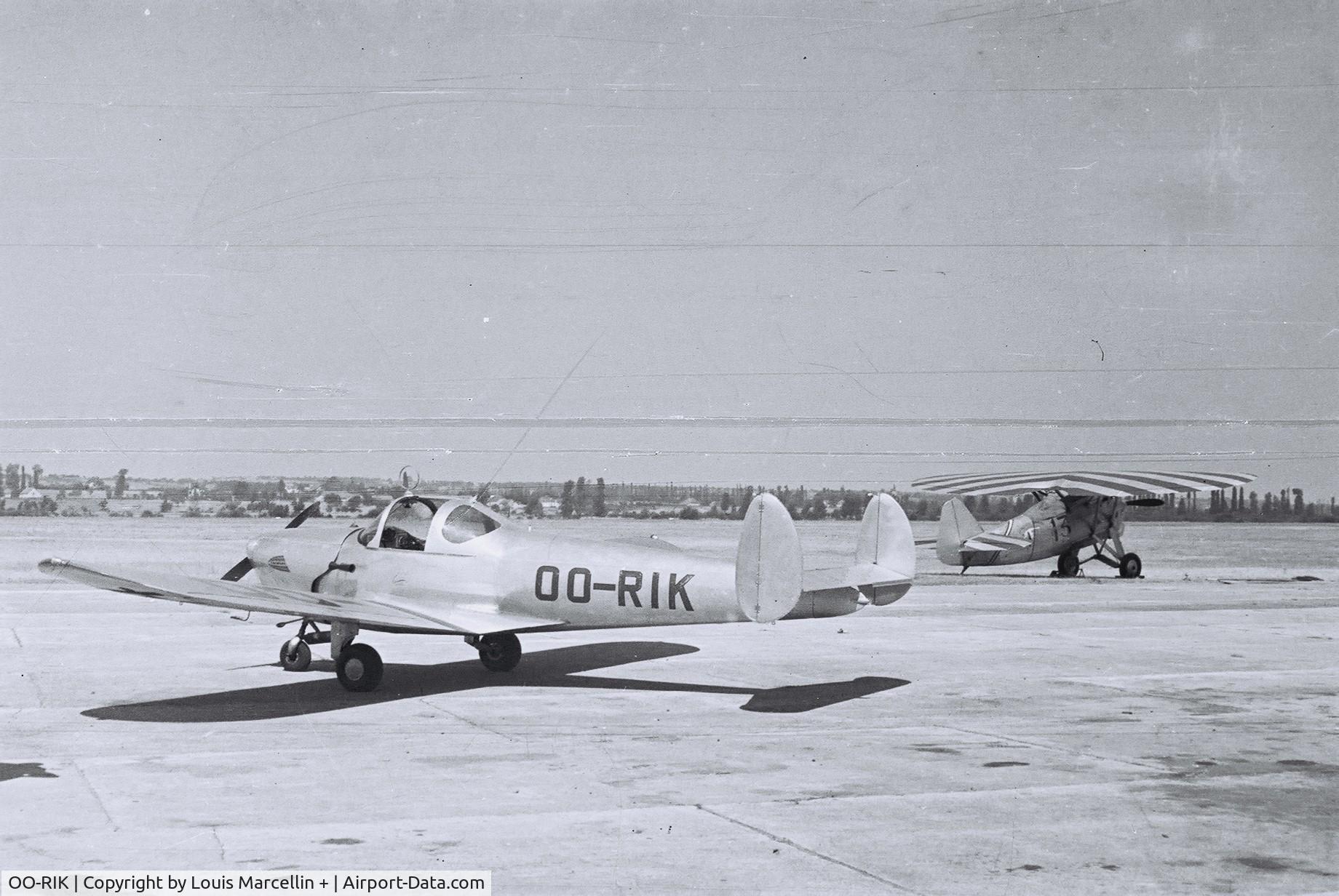 OO-RIK, 1947 Erco 415CD Ercoupe C/N 4747, Photography taken in 1949 at Vichy-Rhue Airport (France)