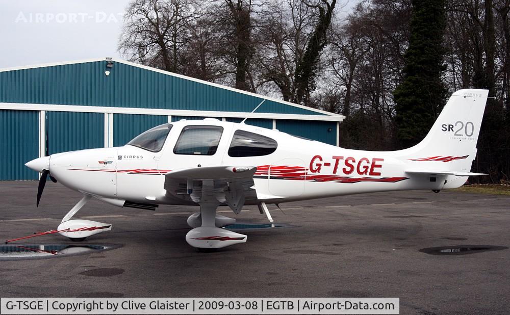 G-TSGE, 2008 Cirrus SR20 C/N 1899, Ex: N621DA > G-TSGE > G-IENN January 2012
Originally ans currently owned to, Caseright Ltd in December 2008.