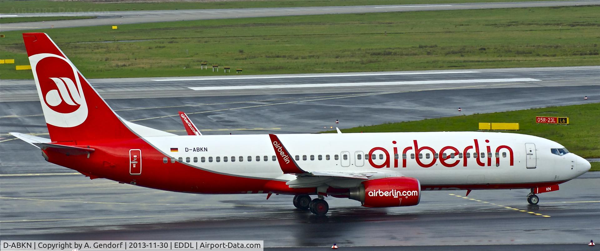 D-ABKN, 2010 Boeing 737-86J C/N 37756, Air Berlin, seen here on taxiway 