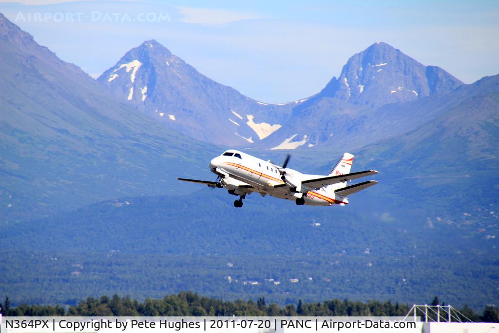 N364PX, 1991 Saab 340B C/N 340B-262, N364PX departing Anchorage AK 20 July 2011