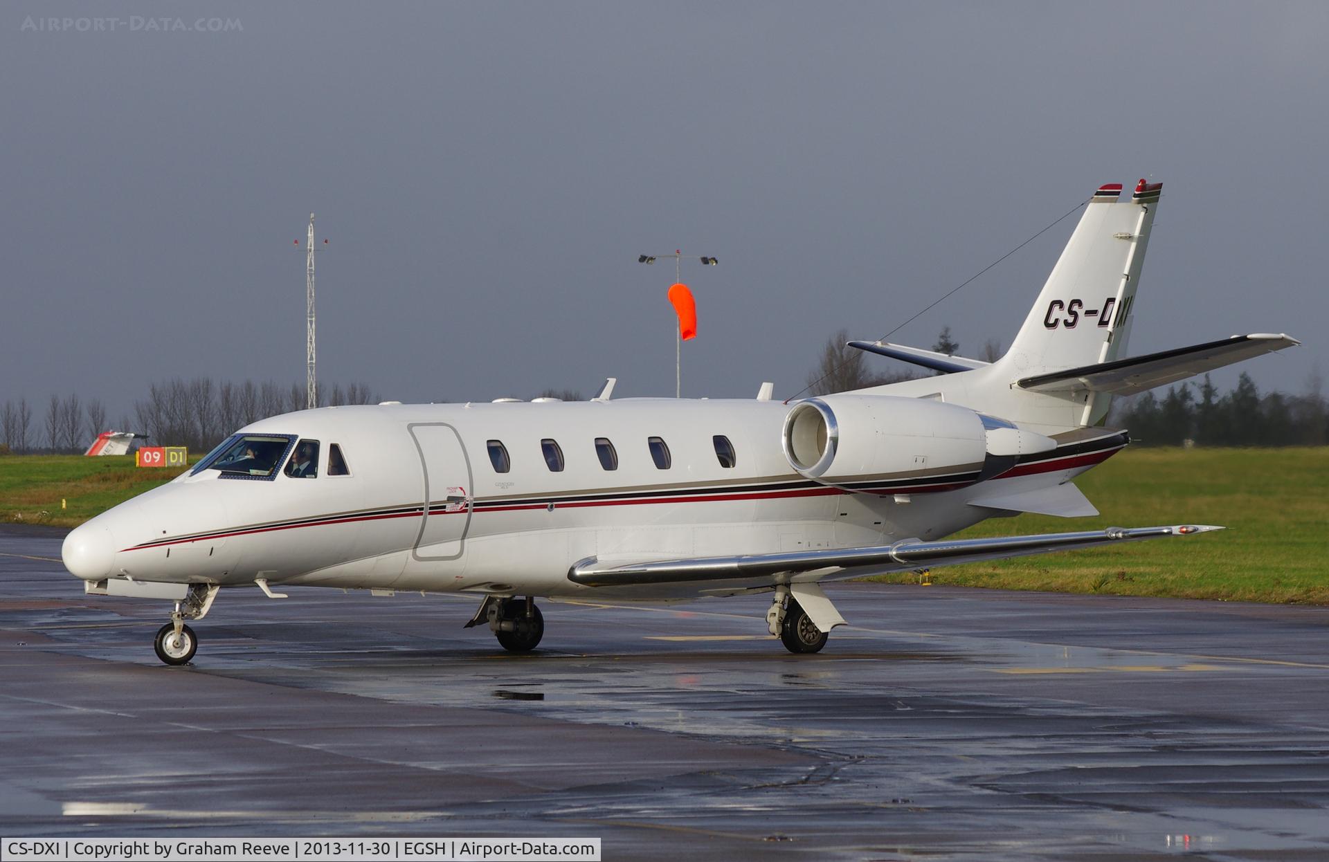 CS-DXI, 2006 Cessna 560 Citation XLS C/N 560-5621, Just landed.