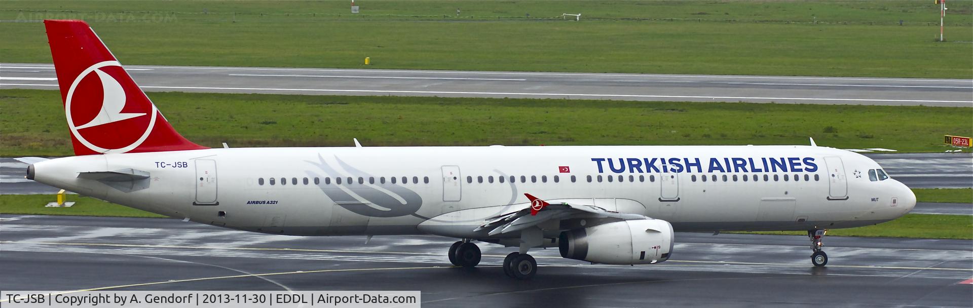 TC-JSB, 2012 Airbus A321-231 C/N 5205, Turkish Airlines, is taxiing at Düsseldorf Int´l(EDDL)