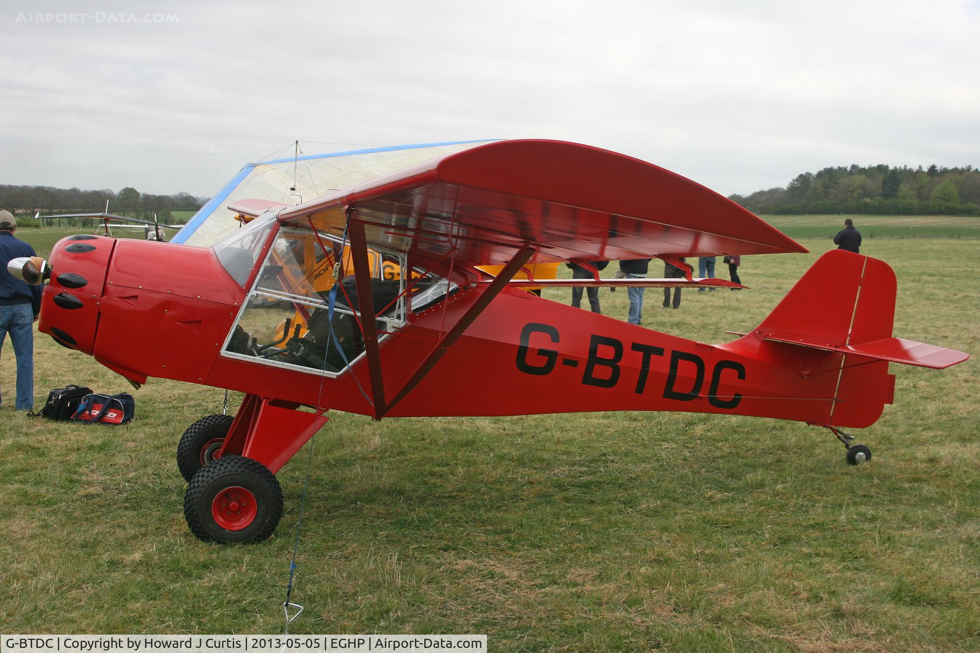 G-BTDC, 2002 Denney Kitfox MK2 C/N PFA 172-11483, Privately owned, at the Microlight Trade Fair.