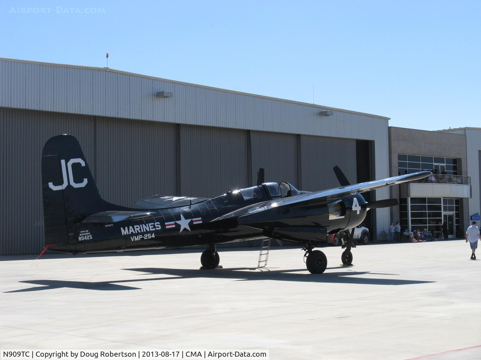 N909TC, 1945 Grumman F7F-3P Tigercat C/N 80425, 1945 Grumman F7F-3P TIGERCAT, two P&W R2800-34 Double Wasps 2,100 Hp each, a great U.S. Marine Corps night-fighter, on CAF ramp
