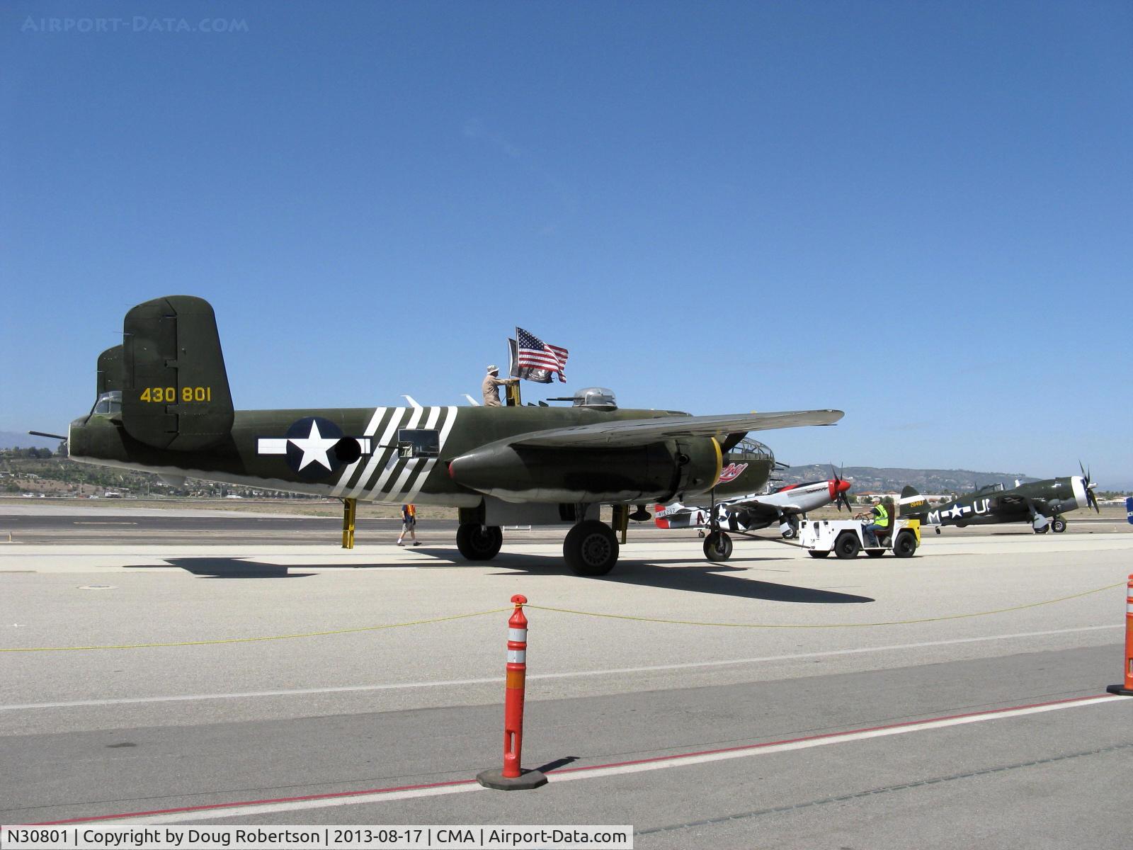 N30801, 1944 North American TB-25N Mitchell C/N 108-34076, 1944 North American  TB-25N MITCHELL 'Executive Sweet', two Wright Cyclone R-2600s 1,700 Hp each, spotting the aircraft