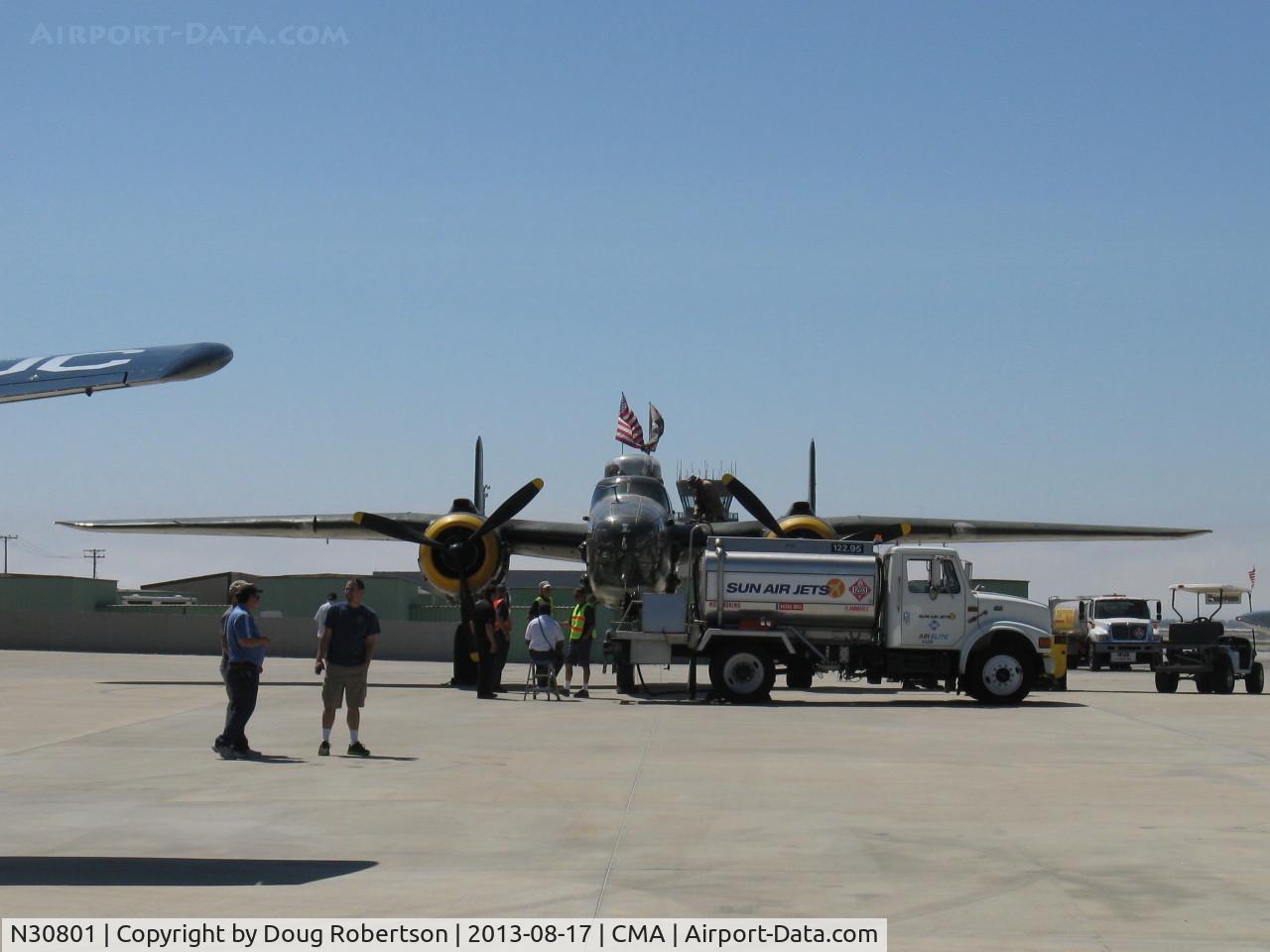 N30801, 1944 North American TB-25N Mitchell C/N 108-34076, 1944 North American TB-25N MITCHELL 'Executive Sweet', two Wright Cyclone R-2600s 1,700 Hp each, refueling