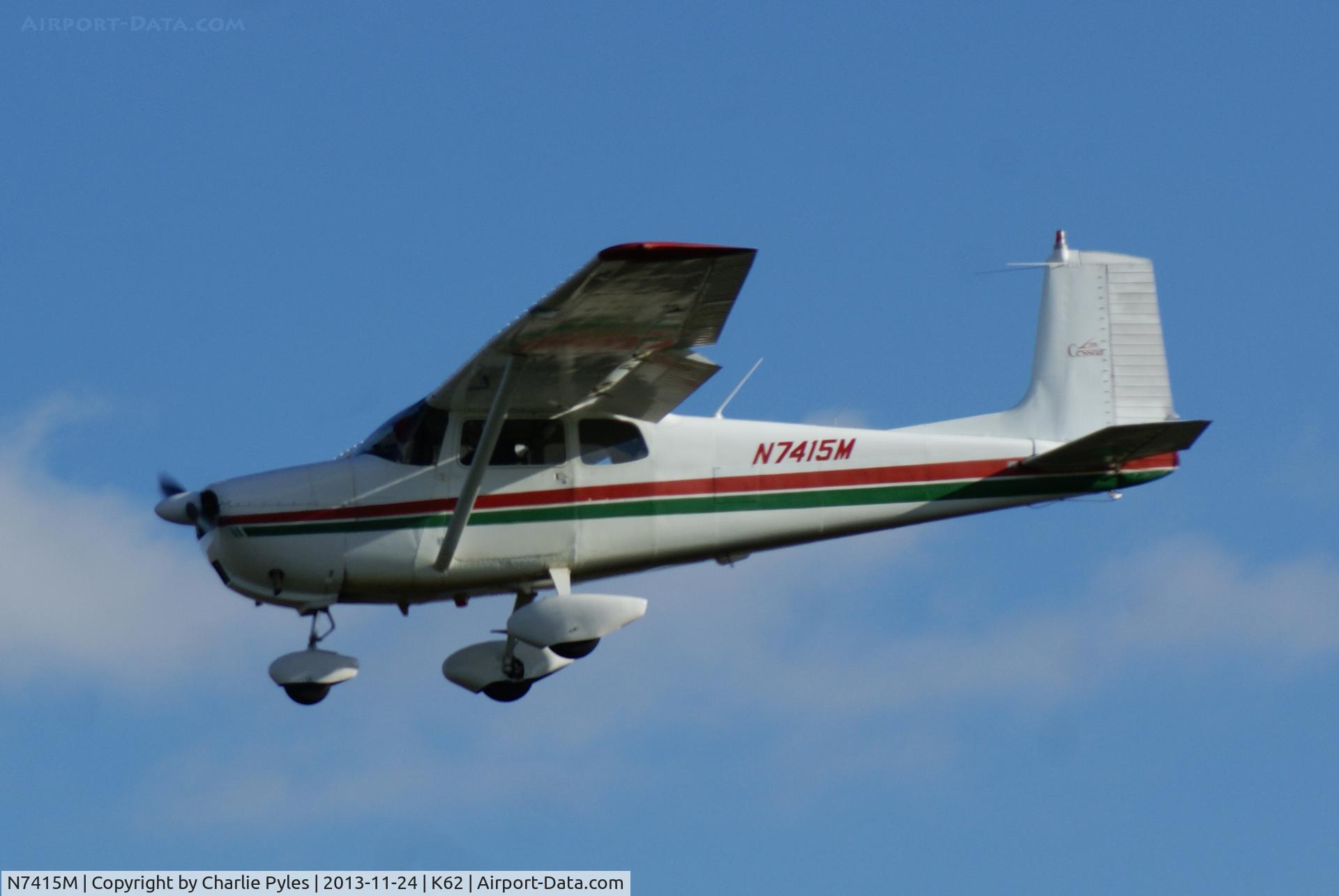 N7415M, 1959 Cessna 175 Skylark C/N 55715, One of our K62 residents. Often a Banner Tower over the Cincinnati area.