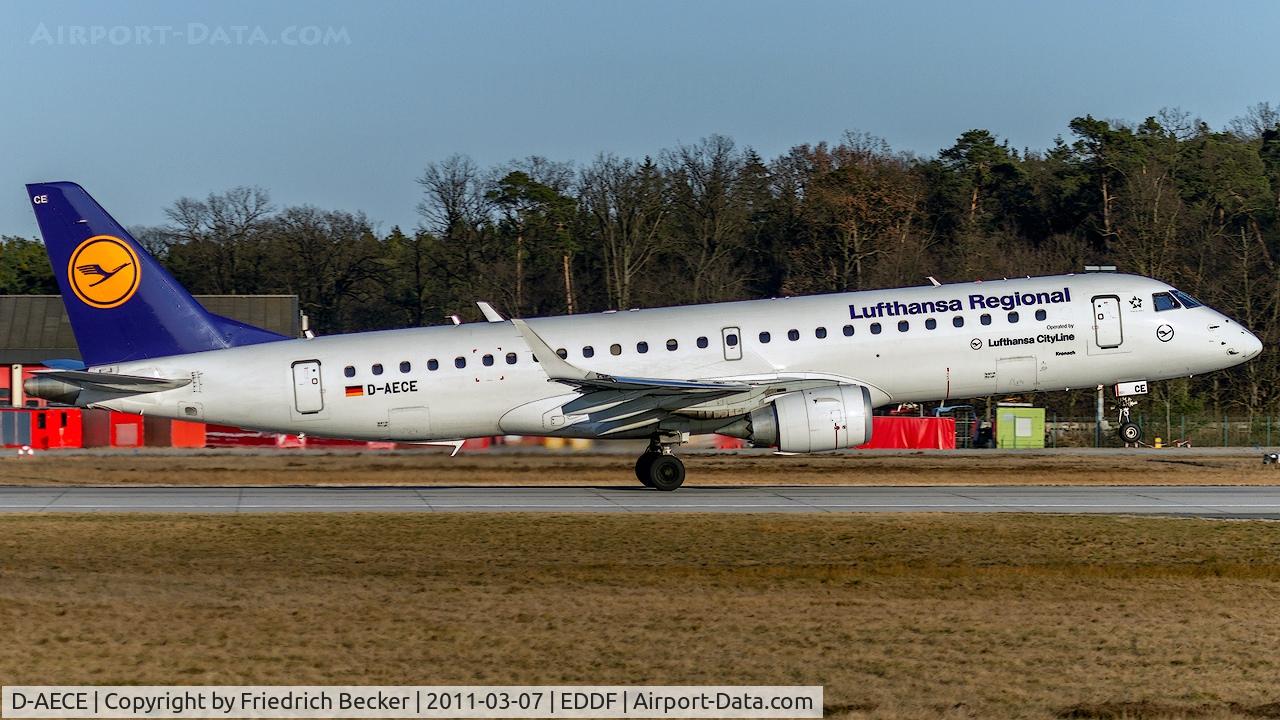 D-AECE, 2010 Embraer 190LR (ERJ-190-100LR) C/N 19000341, rotation on departure from RW18