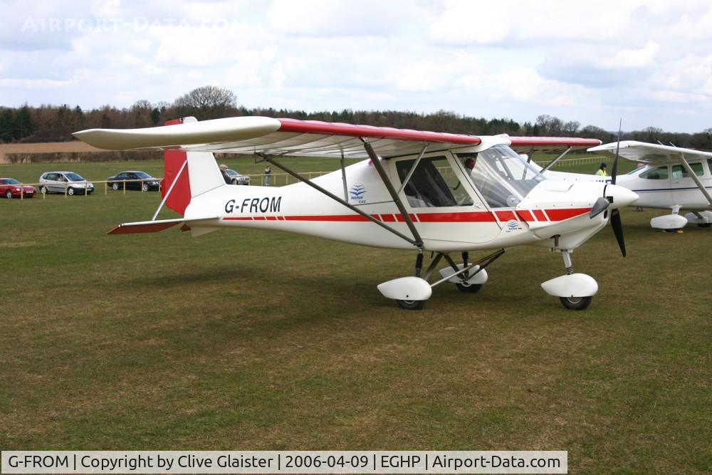 G-FROM, 2003 Comco Ikarus C42 FB100 C/N 0307-6554, Originally with, Fly Buy Ultralights Ltd in September 2003 and currently with, Thames Valley Airsports Ltd in April 2004