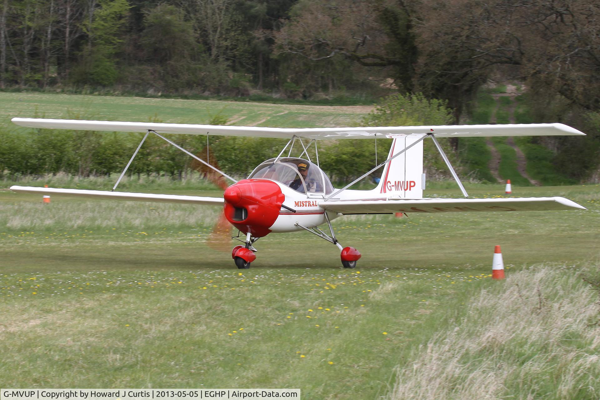 G-MVUP, 1988 Aviasud Mistral C/N BMAA/HB/003, Privately owned. At the Microlight Trade Fair.