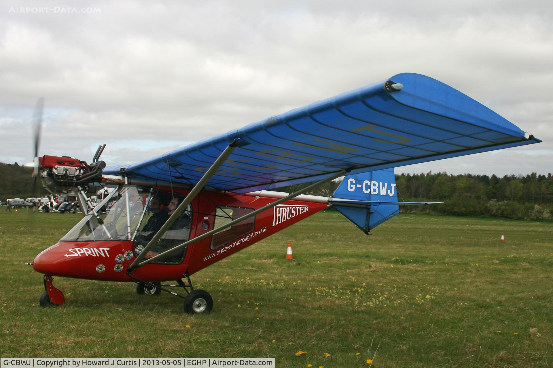 G-CBWJ, 2002 Thruster T600N 450 C/N 0092-T600N-069, Privately owned. At the Microlight Trade Fair.