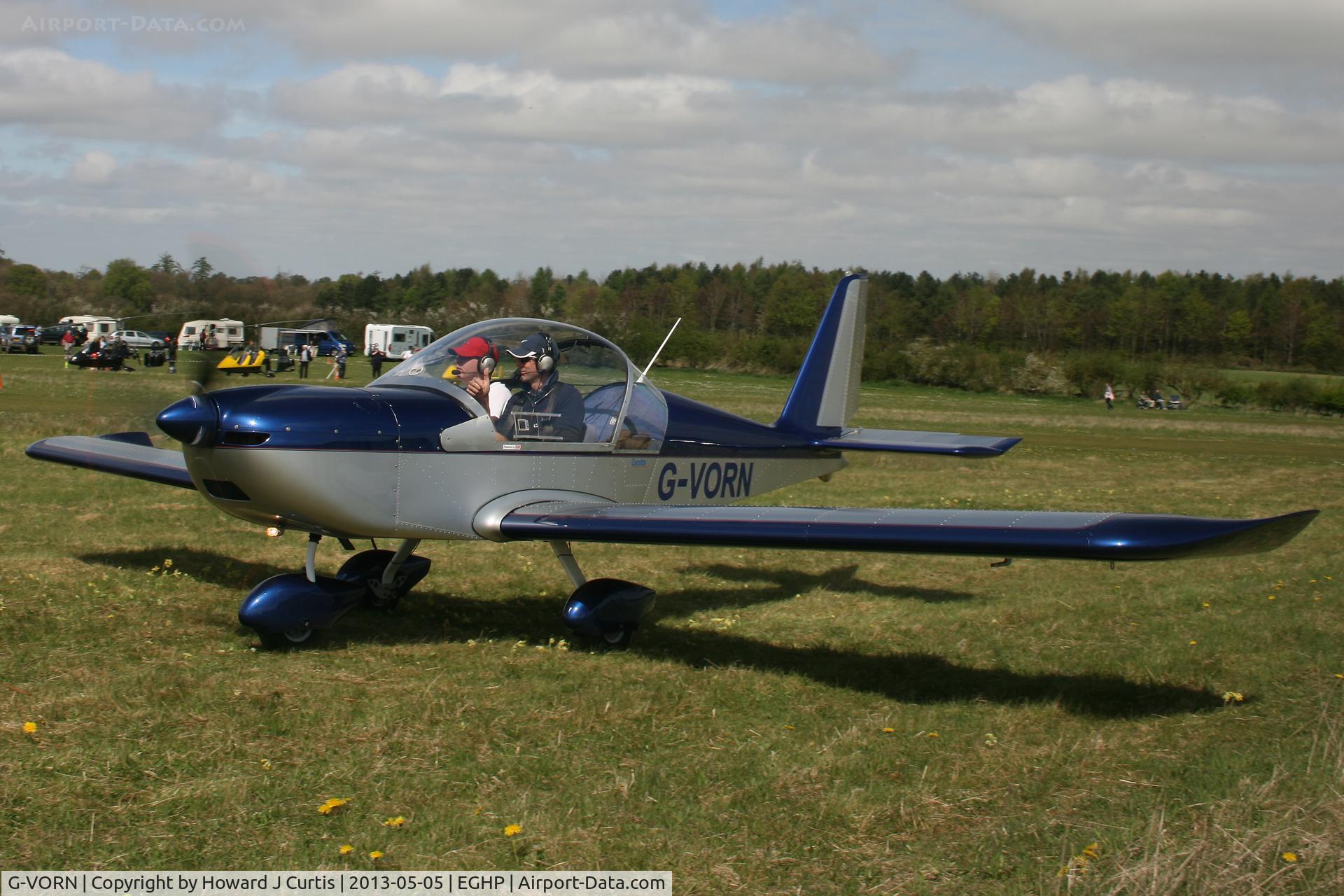 G-VORN, 2004 Aerotechnik EV-97 Eurostar C/N PFA 315-14299, Privately owned. At the Microlight Trade Fair.