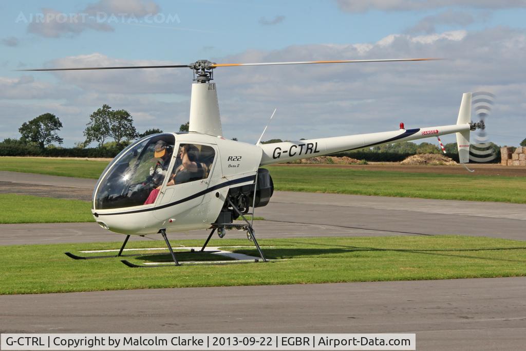G-CTRL, 2004 Robinson R22 Beta C/N 3601, Robinson R22 Beta at The Real Aeroplane Club's Helicopter Fly-In, Breighton Airfield, September 2013.