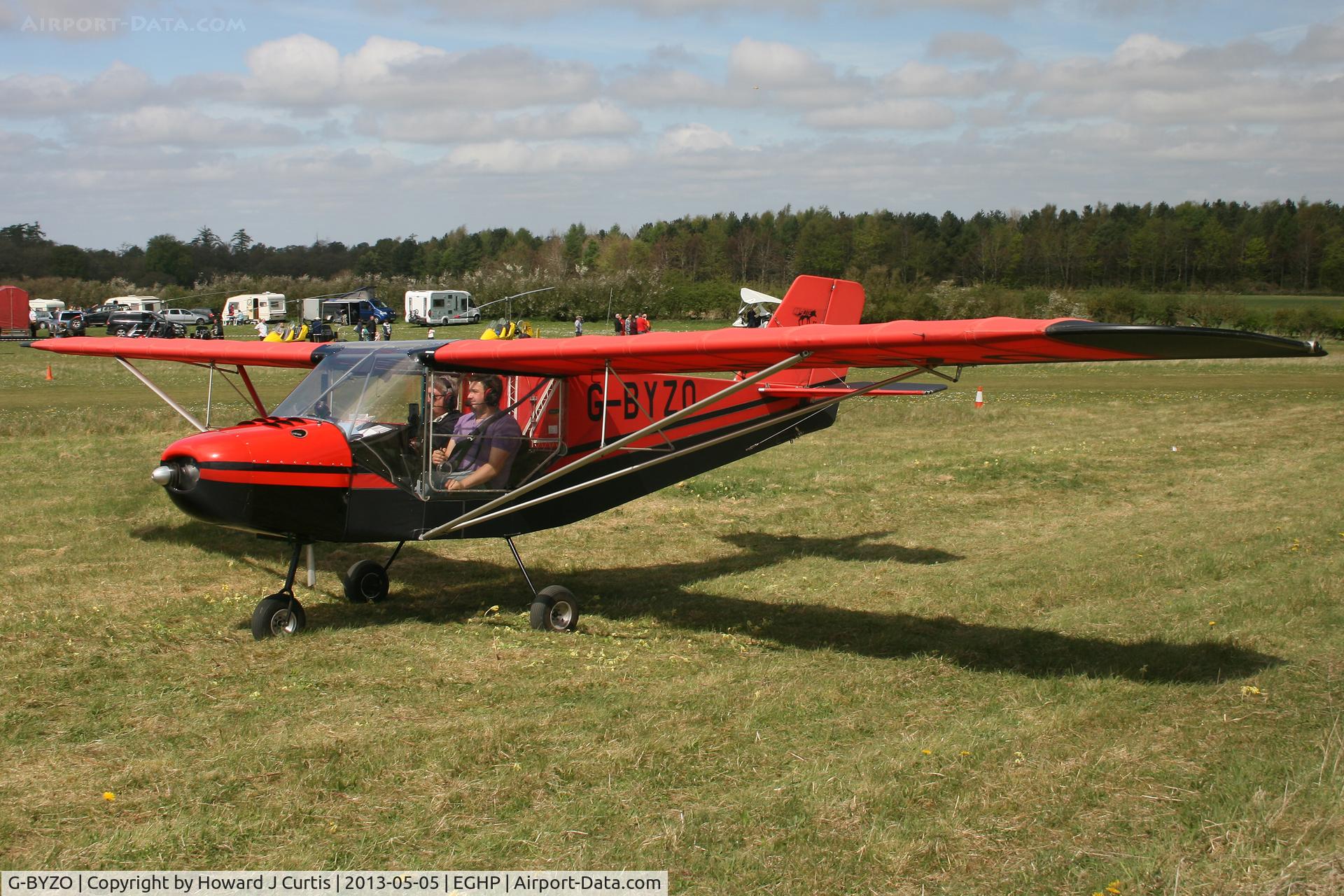 G-BYZO, 1999 Rans S-6ES Coyote II C/N PFA 204-13560, Privately owned. At the Microlight Trade Fair.