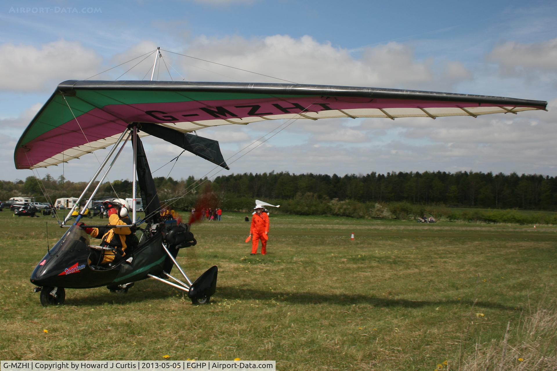 G-MZHI, 1997 Pegasus Quantum 15 C/N 7337, Privately owned. At the Microlight Trade Fair.