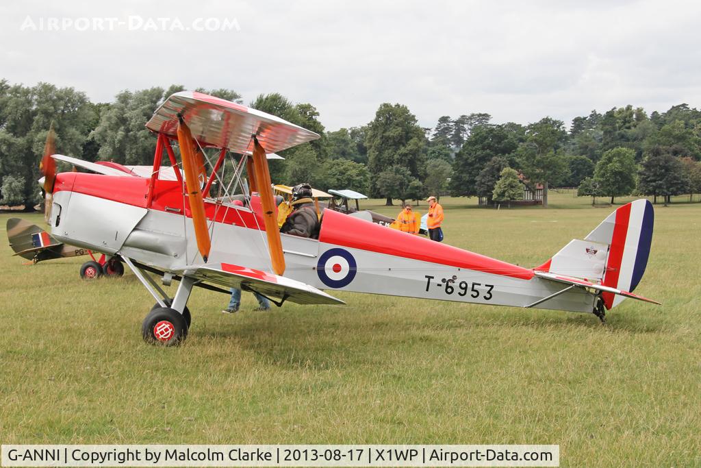 G-ANNI, 1941 De Havilland DH-82A Tiger Moth II C/N 85162, De Havilland DH-82A Tiger Moth II at The De Havilland Moth Club's 28th International Moth Rally at Woburn Abbey. August 2013.