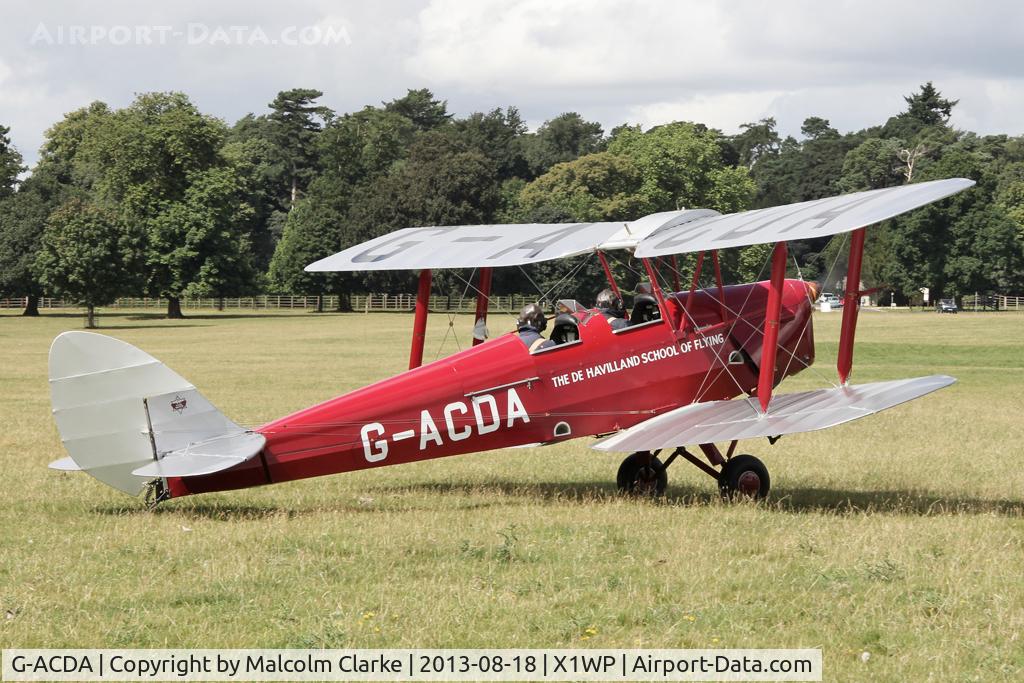 G-ACDA, 1934 De Havilland DH-82A Tiger Moth II C/N 3175, De Havilland DH-82A Tiger Moth II at The De Havilland Moth Club's 28th International Moth Rally at Woburn Abbey. August 2013.