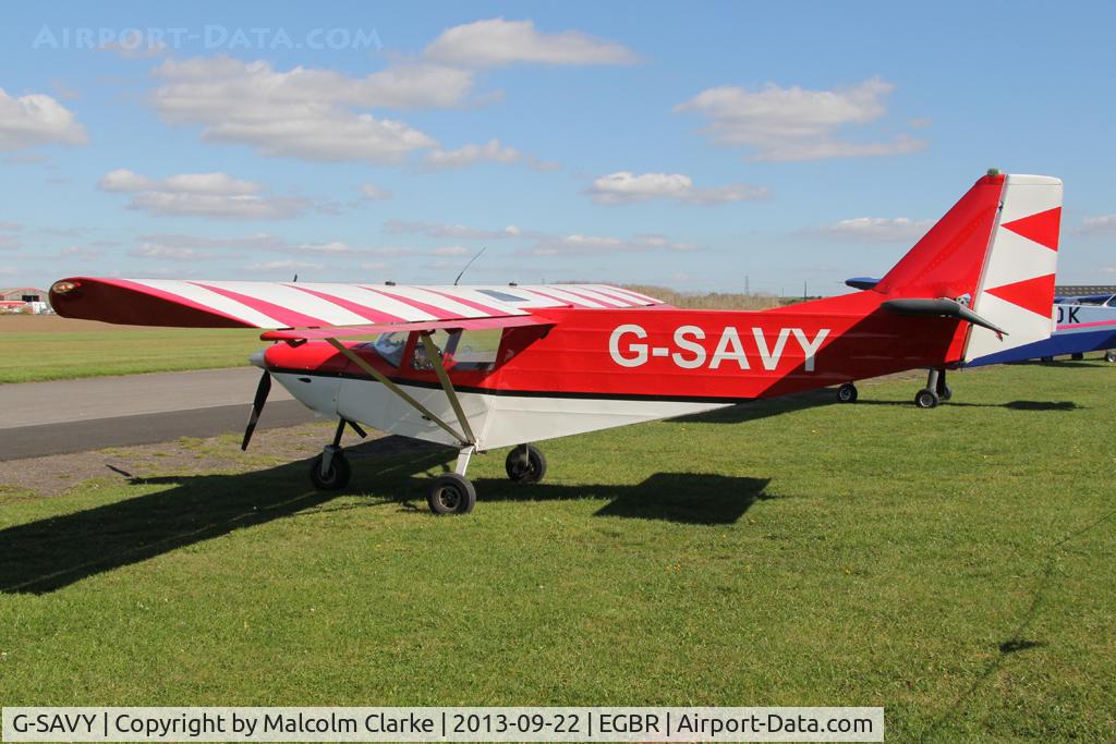 G-SAVY, 2009 ICP MXP-740 Savannah VG Jabiru(1) C/N BMAA/HB/499, ICP MXP-740 Savannah VG Jabiru at The Real Aeroplane Club's Helicopter Fly-In, Breighton Airfield, September 2013.