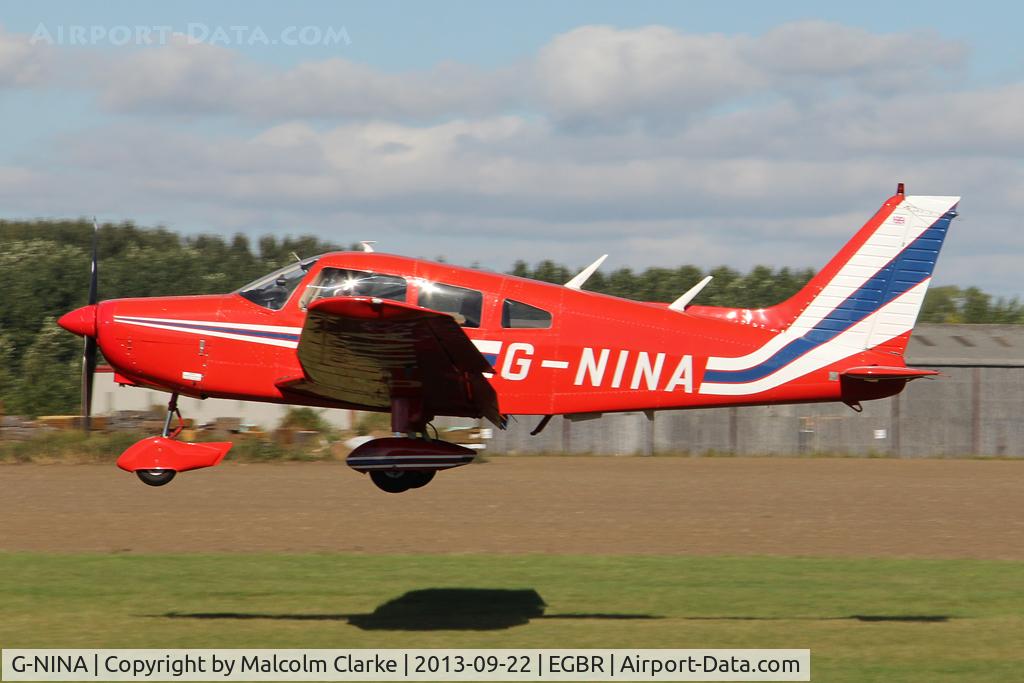 G-NINA, 1977 Piper PA-28-161 Cherokee Warrior II C/N 28-7716162, Piper PA-28-161 at The Real Aeroplane Club's Helicopter Fly-In, Breighton Airfield, September 2013.