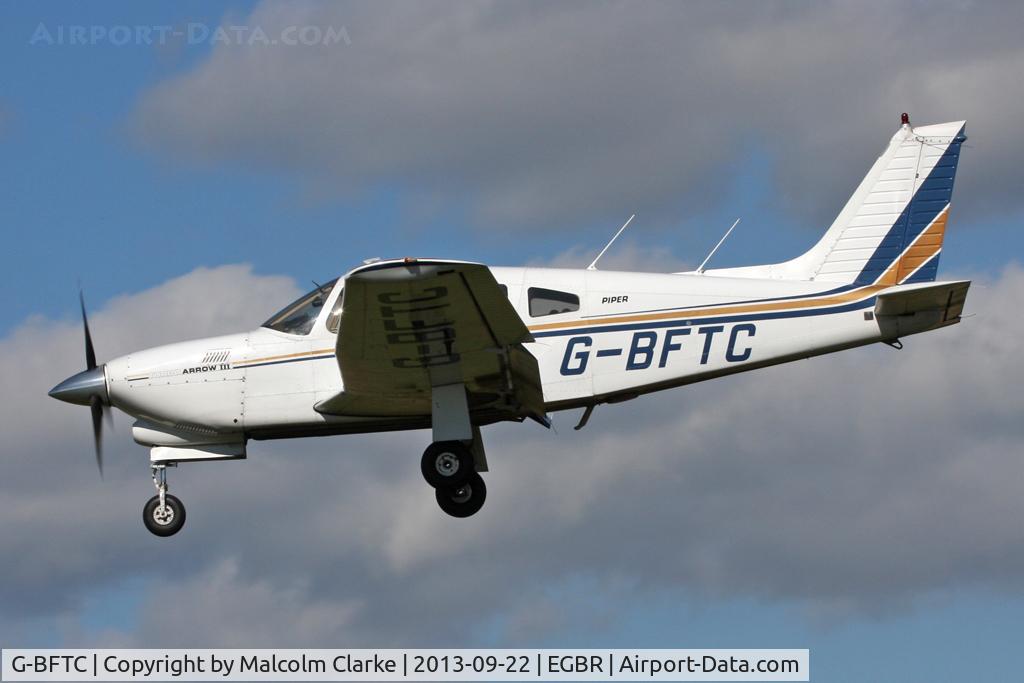 G-BFTC, 1978 Piper PA-28R-201T Cherokee Arrow III C/N 28R-7803197, Piper PA-28R-201T Turbo Arrow III at The Real Aeroplane Club's Helicopter Fly-In, Breighton Airfield, September 2013.
