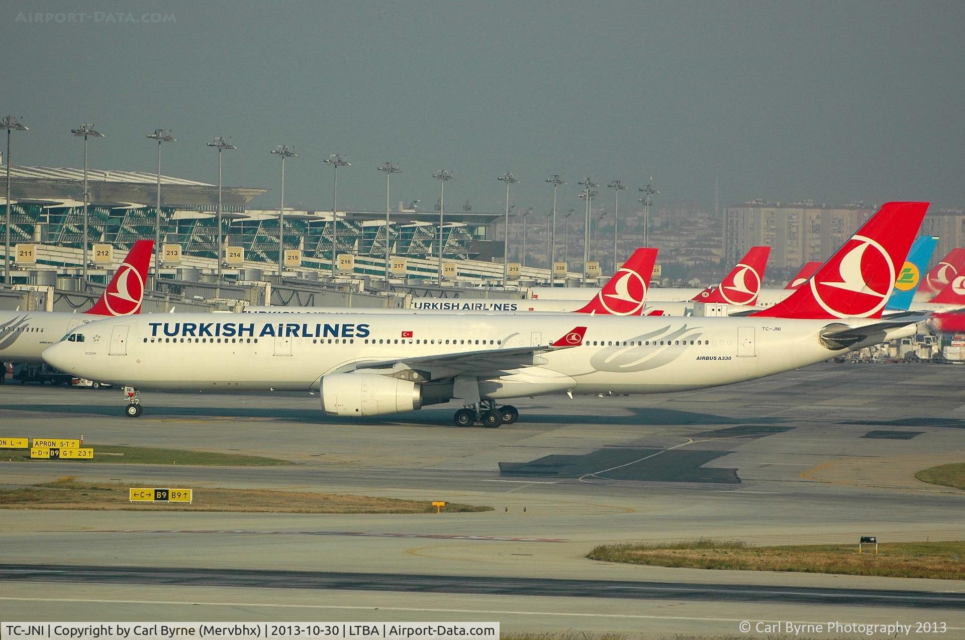 TC-JNI, 2010 Airbus A330-343X C/N 1160, Taken from the Fly Inn Shopping Mall.