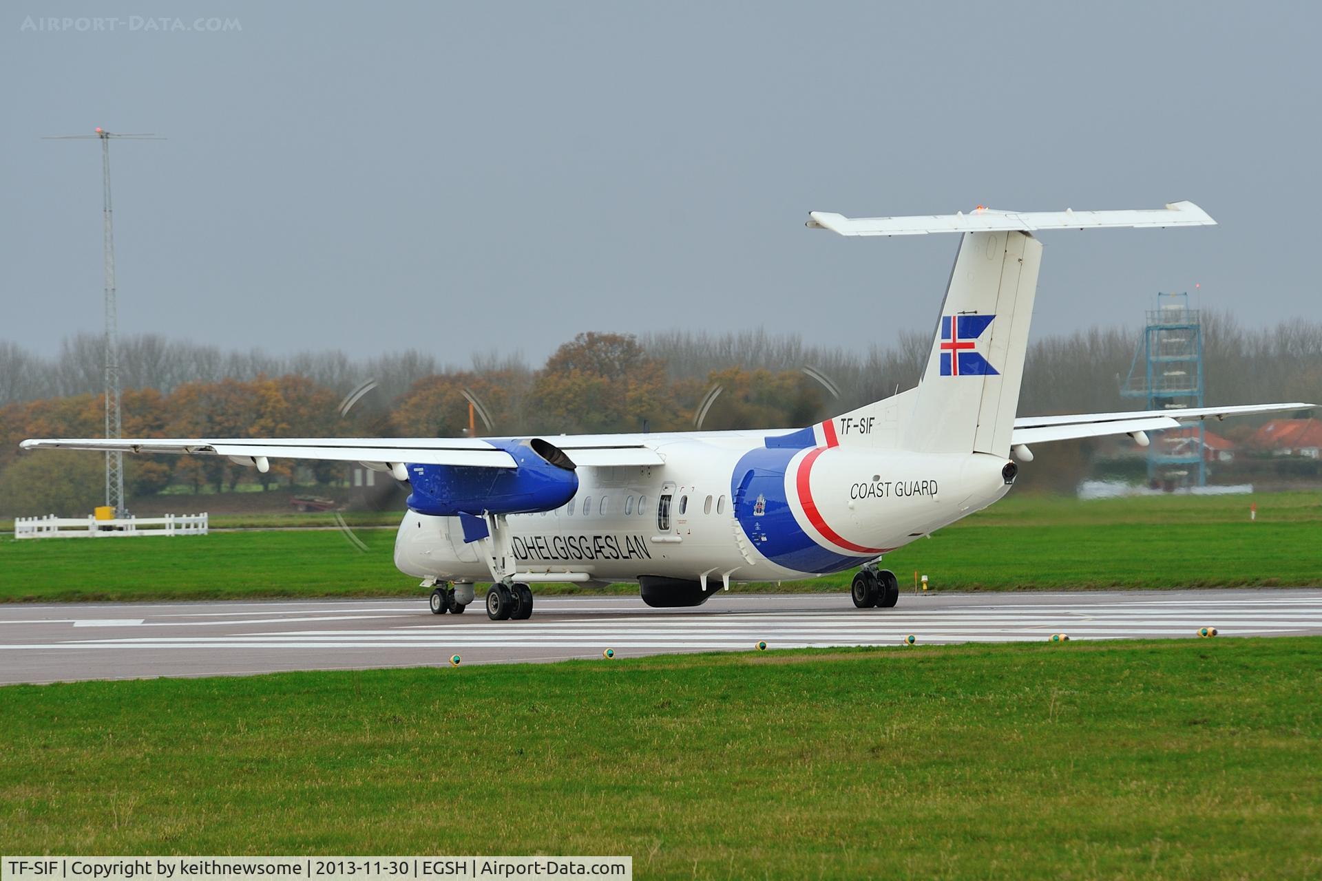 TF-SIF, 2008 De Havilland Canada DHC-8-314 Dash 8 C/N 660, Leaving from runway 27 !