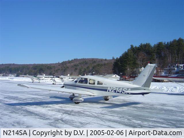 N214SA, 1974 Piper PA-28-151 C/N 28-7415482, Landing on ice Alton Bay New Hampshire 
Lake Winnepesaukee