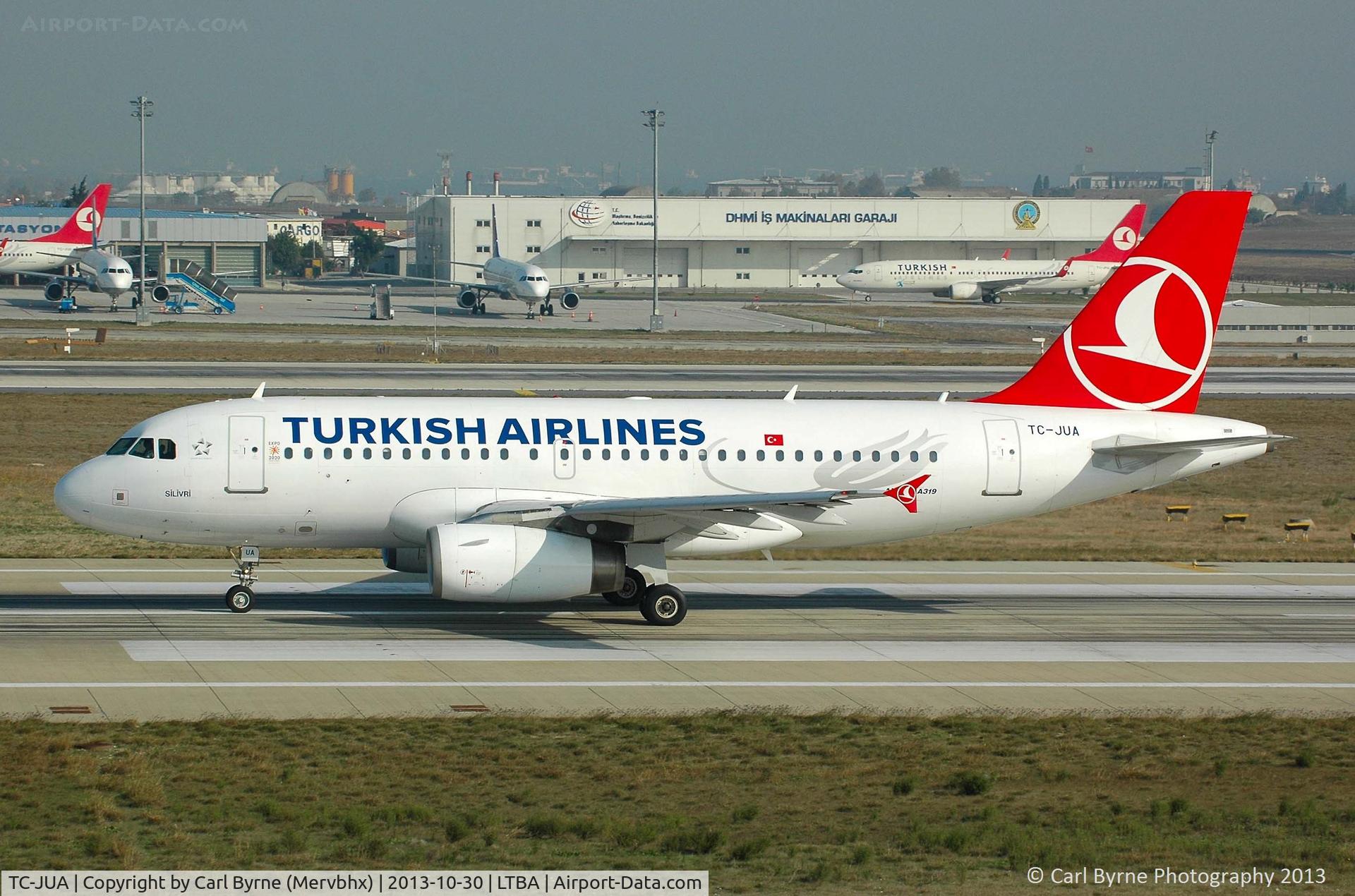 TC-JUA, 2005 Airbus A319-132 C/N 2404, Taken from the Fly Inn Shopping Mall.