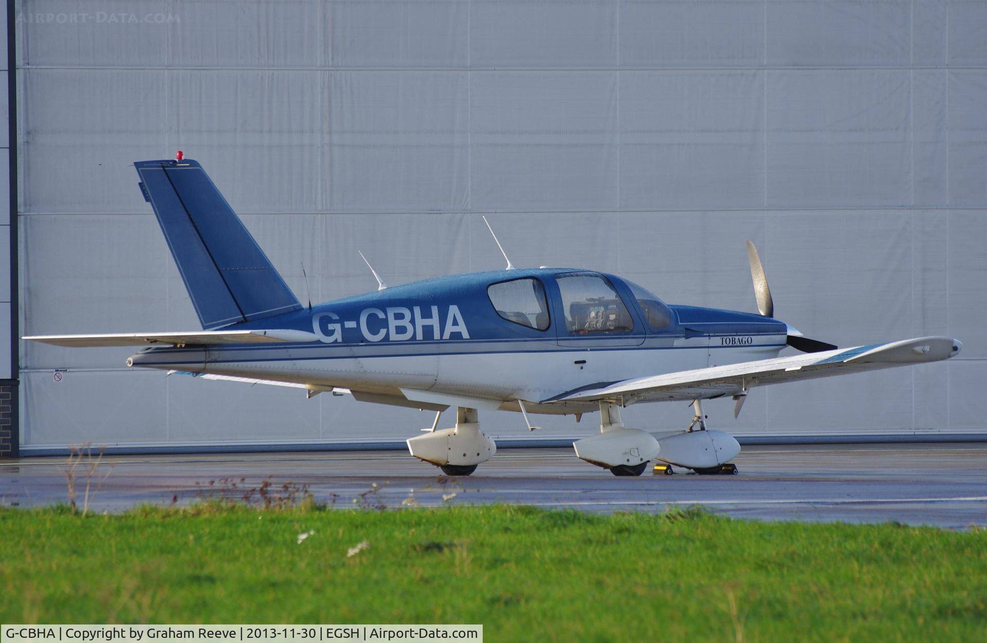 G-CBHA, 1993 Socata TB-10 Tobago C/N 1583, Parked at Norwich.