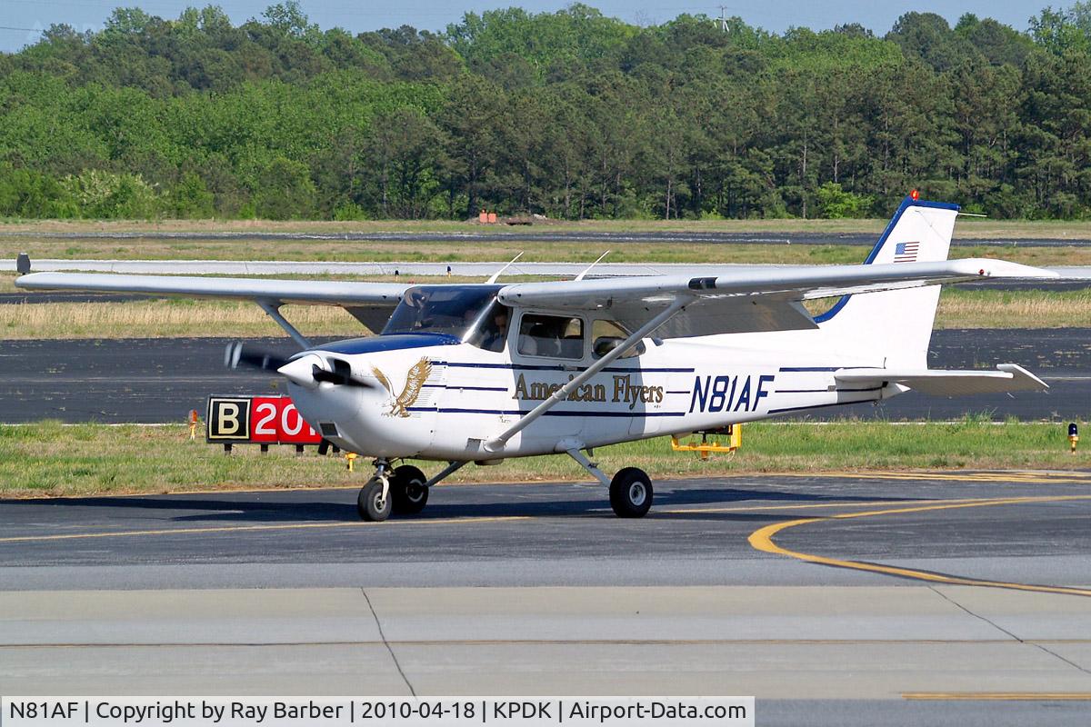 N81AF, 1997 Cessna 172R C/N 17280072, Cessna 172R Skyhawk [172-80072] (American Flyers) Atlanta-Dekalb Peachtree~N 18/04/2010