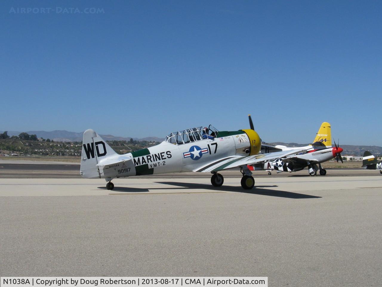 N1038A, 1944 North American SNJ-5 Texan C/N 90917 (121-41633), 1944 North American SNJ-5 'War Dog', P&W R-1340 600 Hp, taxi