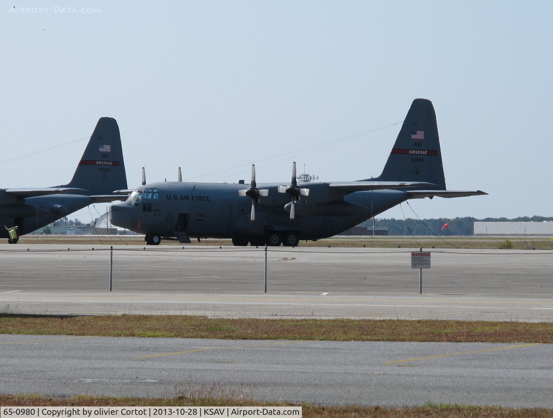 65-0980, 1965 Lockheed WC-130H Hercules C/N 382-4132, based at Savannah airport
