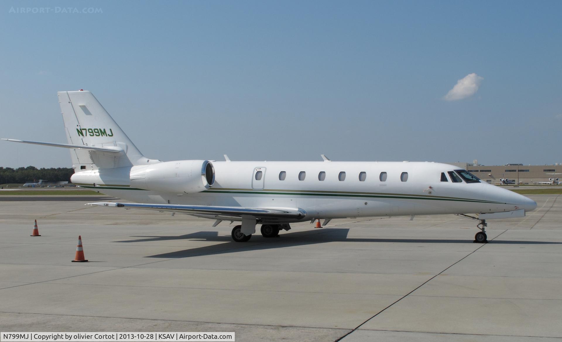 N799MJ, 2008 Cessna 680 Citation Sovereign C/N 680-0205, Savannah airport