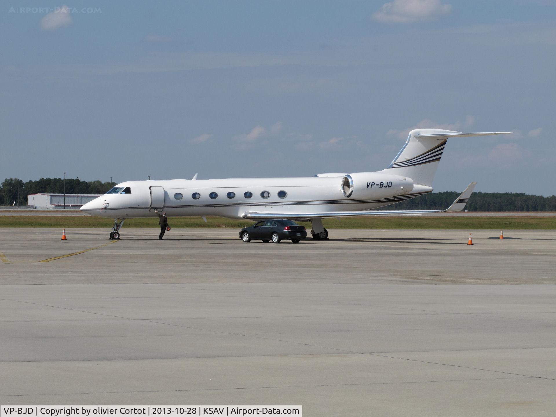 VP-BJD, 2005 Gulfstream Aerospace GV-SP (G550) C/N 5064, let's go to work ! Savannah airport