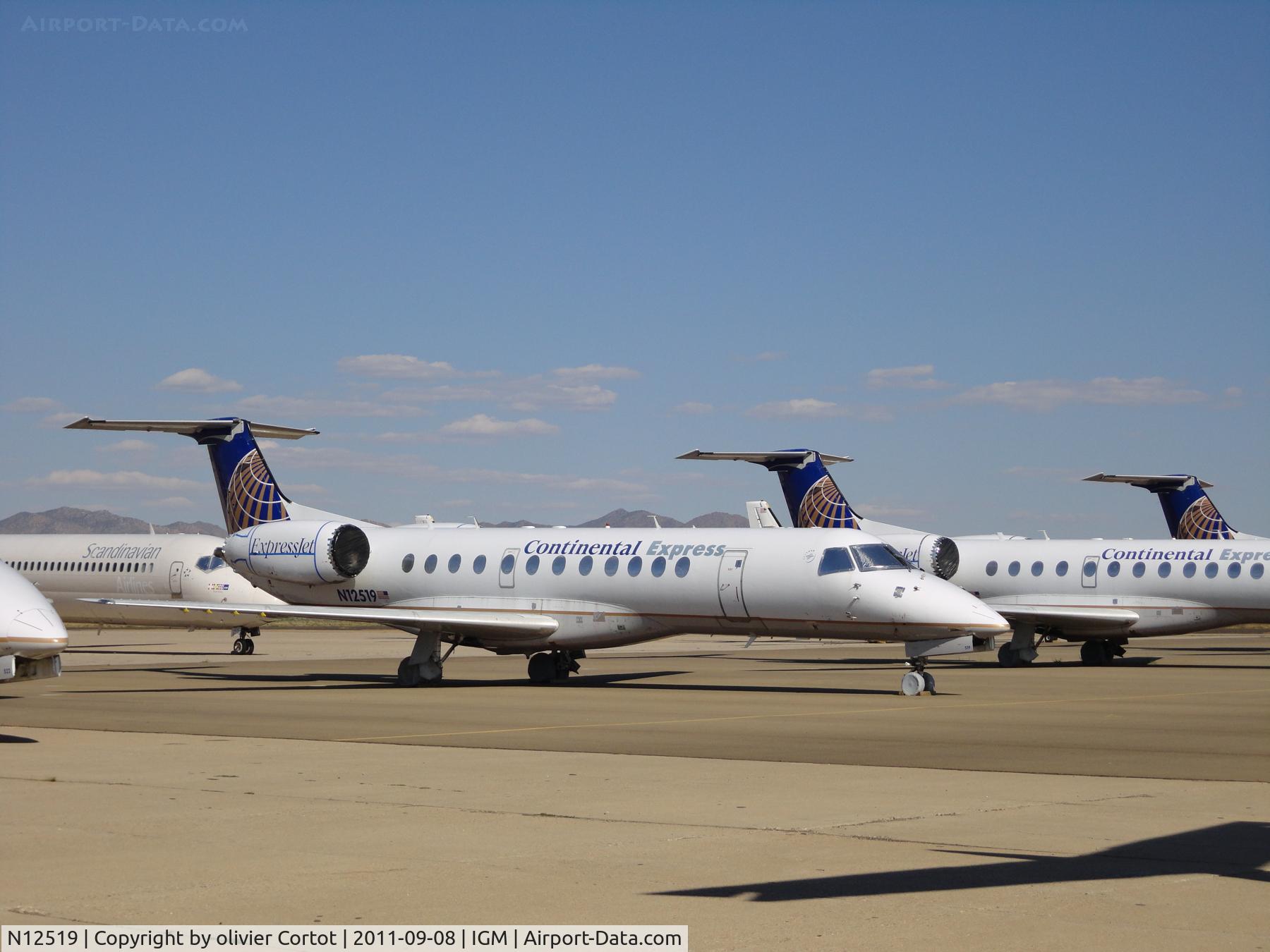 N12519, 2001 Embraer ERJ-135LR (EMB-135LR) C/N 145366, stored at Kingman AZ
