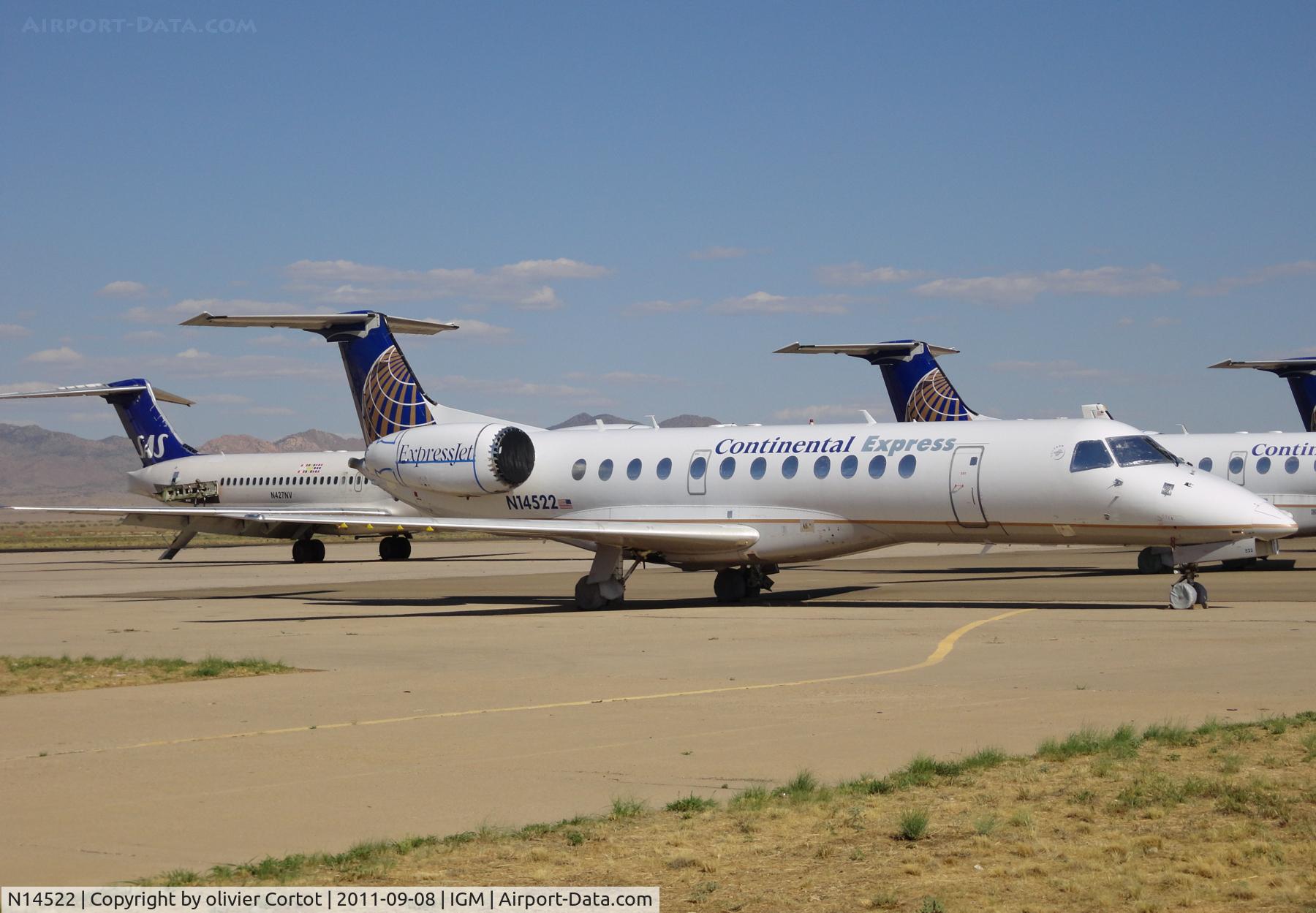 N14522, 2001 Embraer ERJ-135LR (EMB-135LR) C/N 145383, stored at Kingman AZ