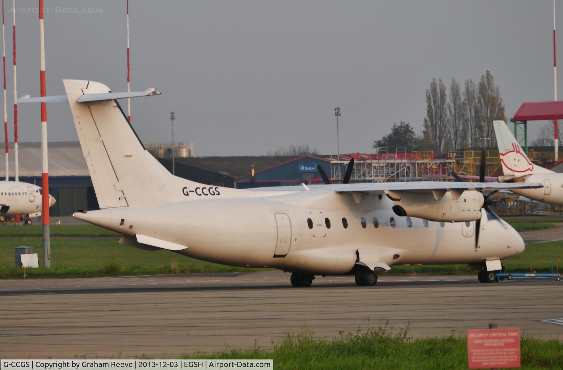 G-CCGS, 1998 Dornier 328-100 C/N 3101, About to depart.