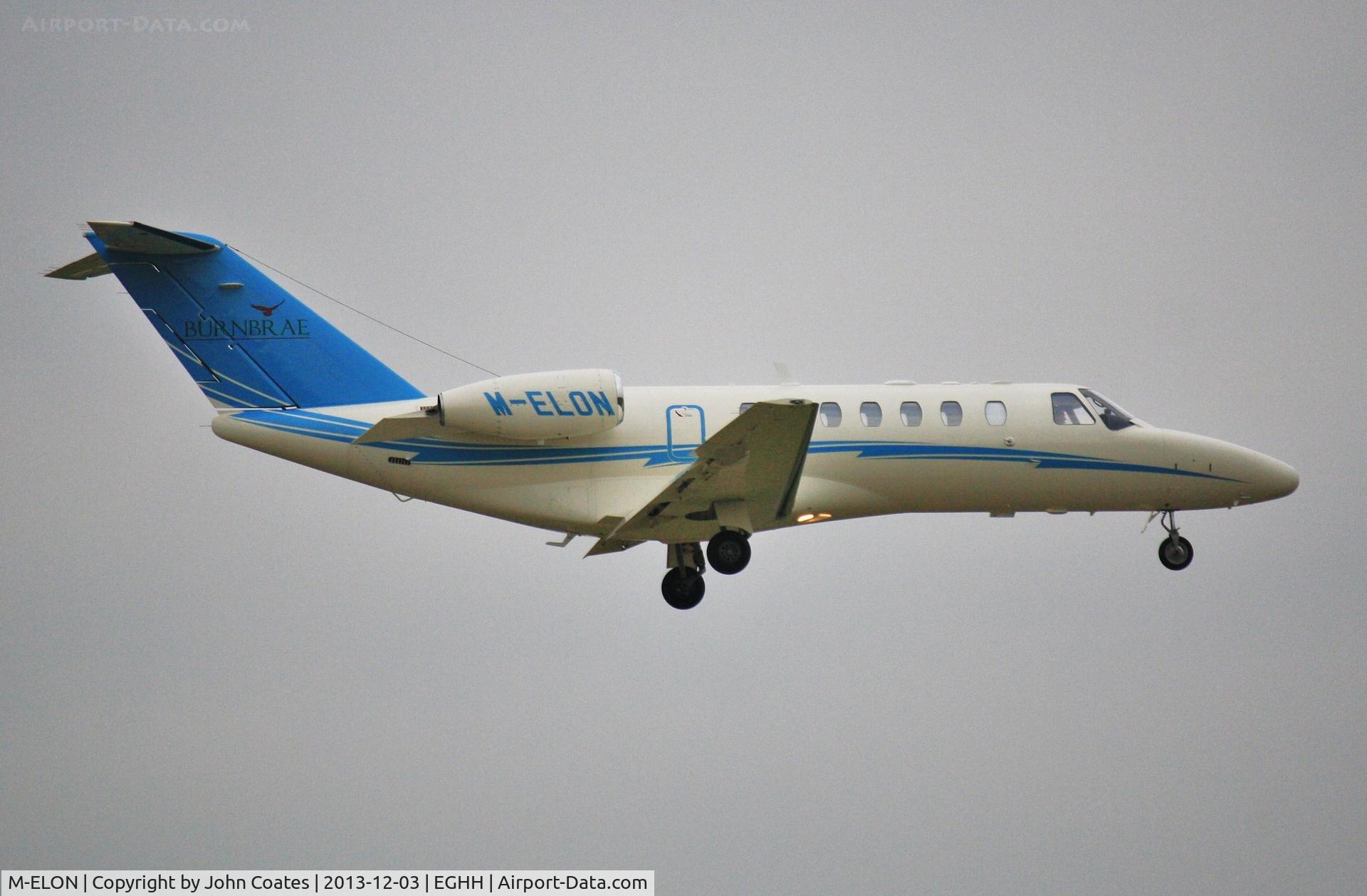 M-ELON, 2007 Cessna 525B CitationJet CJ3 C/N 525B-0148, Finals to 08 on a grey day